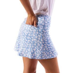 Golftini Sky Blue and White Floral Deja Vu Skort